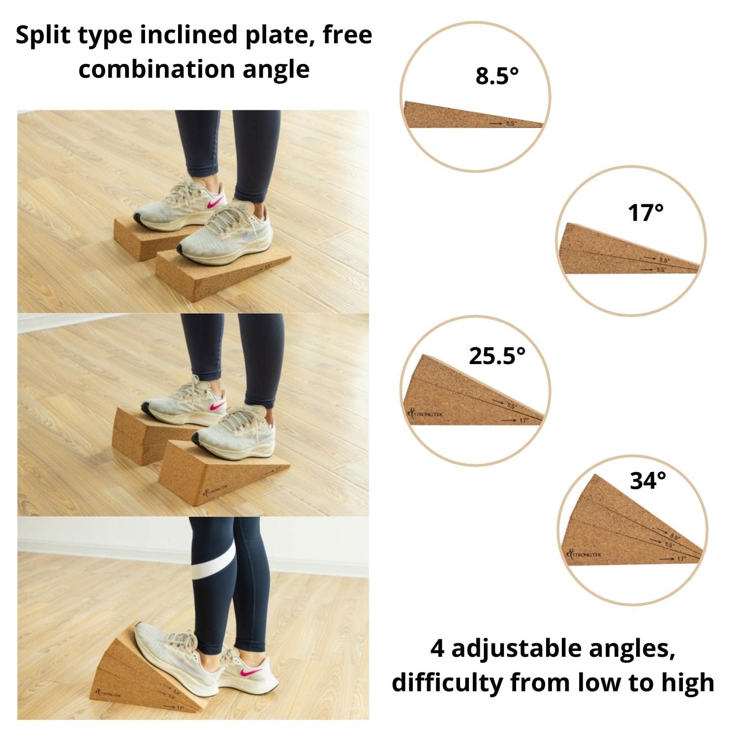 Slant Board For Calf Stretching Squat Wedge Slant Board With Adjustable ...