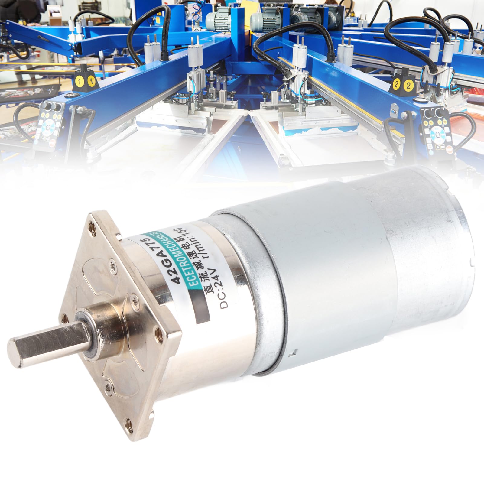 DC-Getriebemotor, 24 V Bürstenloser Metallgetriebemotor 600 U/min mit Spulen aus Reinem Kupfer, Hohes Drehmoment, Leiser Betrieb CW CCW für Luftbefeuchter, Seifenspender, Intelligente (150