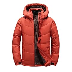 Mens Winter Coats Oversized Heavyweight Hooded Jacket Puffer Full Zipper Down Hoodie Winter Warm Thick Outerwear