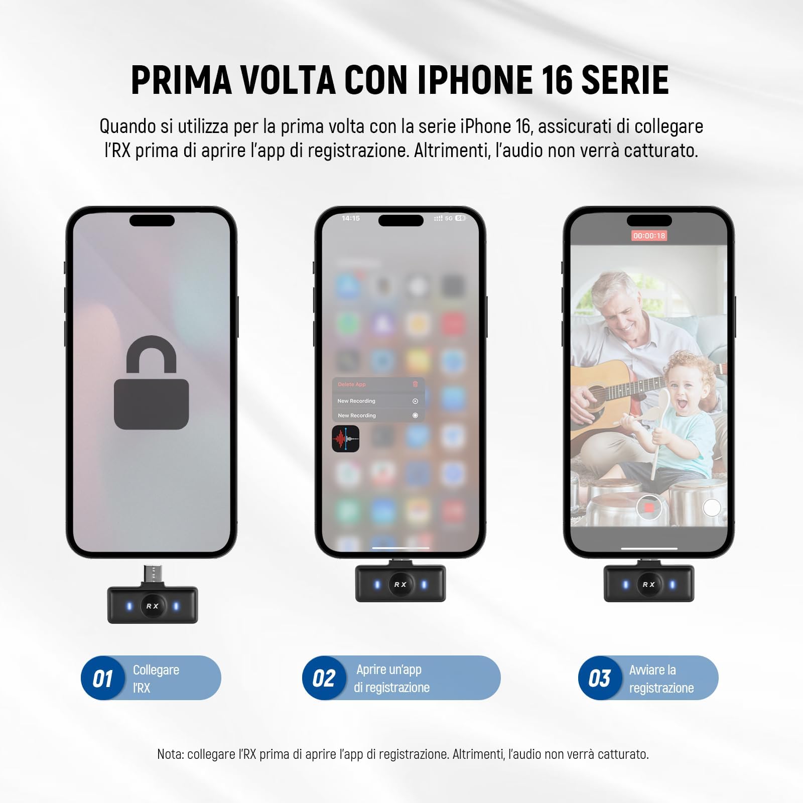Neewer Microfono Lavalier Wireless per USB C con Custodia di Ricarica, Compatibile con iPhone/Android/PC/Laptop, Mini Mic a Bavero 48KHz/24Bit, Anti Rumore, Batteria da 24h per Vlog in Diretta, KM18
