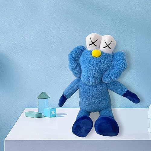 Miniatura 3 de Bonita figura de peluche de 17.7 pulgadas, muñeco de peluche, Navidad, cumpleaños para fiesta, se puede utilizar como un regalo variado (azul)