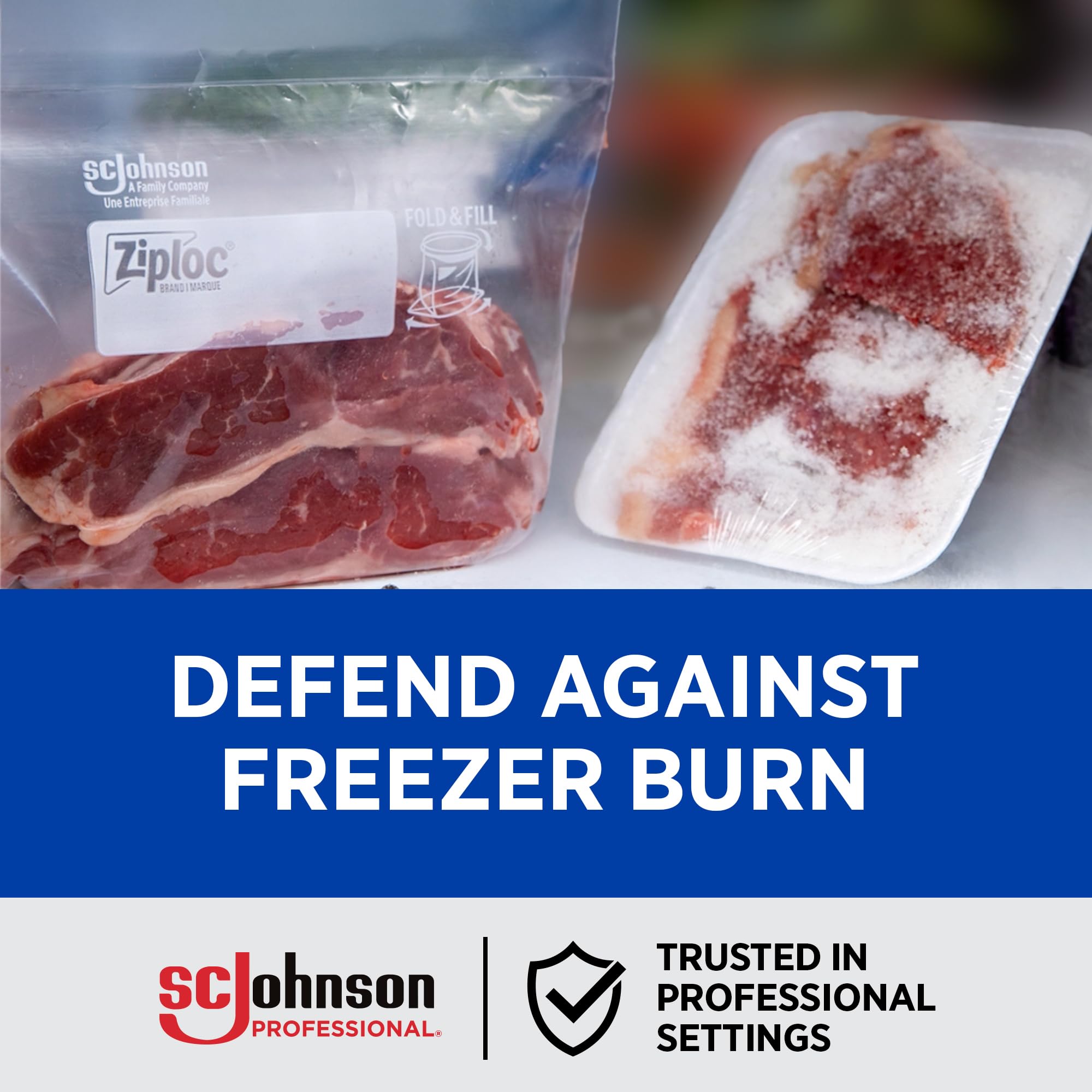 SC Johnson Professional Ziploc Gefrierbeutel für Lebensmittel, 9 Boxen x 66 Stück, insgesamt 594 Beutel
