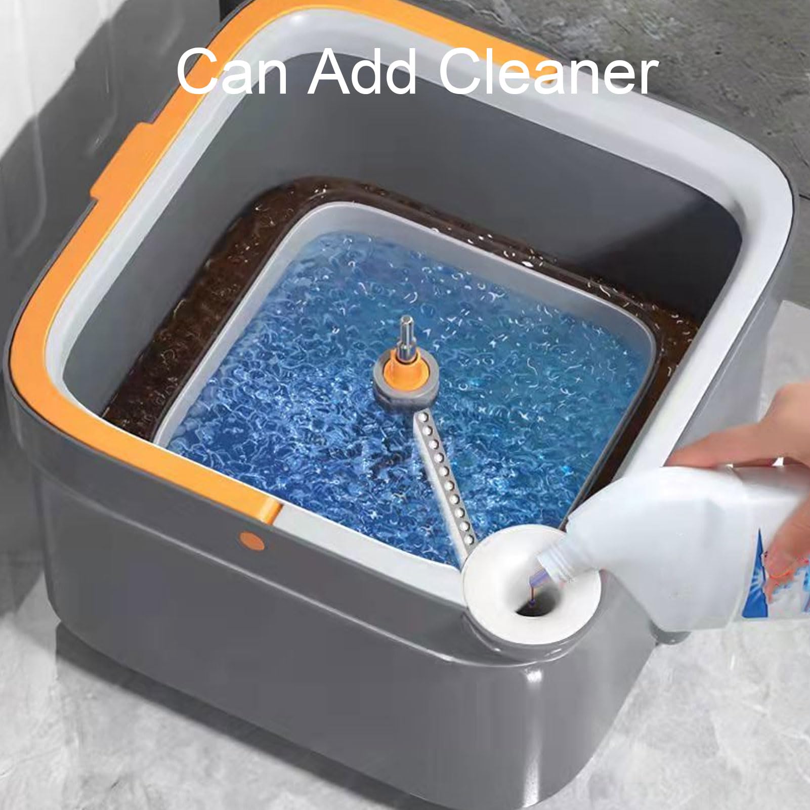 Juego de cubo de fregona con 2 piezas de tela giratoria de 360 grados, herramienta de fregona de microfibra seca y húmeda para uso doméstico