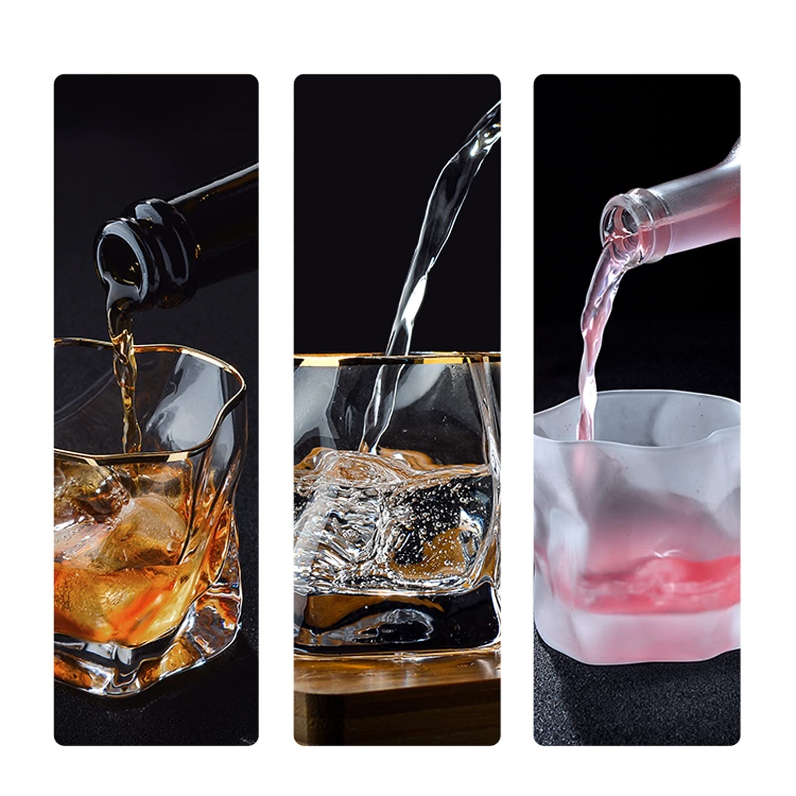 Verre à Boire Verre de Whisky à l'ancienne (Ensemble de 4) Verre Bourbon/Cocktail Verre/Bar Verre Whisky Scotland, Vin et Cocktail Verres(B)