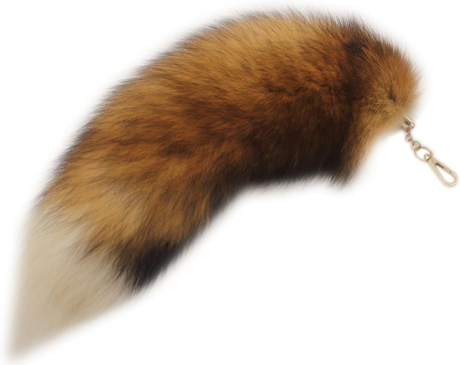 Chic and Alluring Natural Fox Tail Charms - Multicolor Fashionable Accessory Attachments