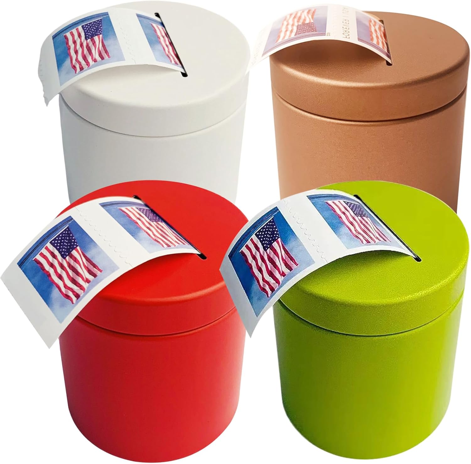 KUQILEY 4 Pack Postage Stamp Dispenser Stamp Roll