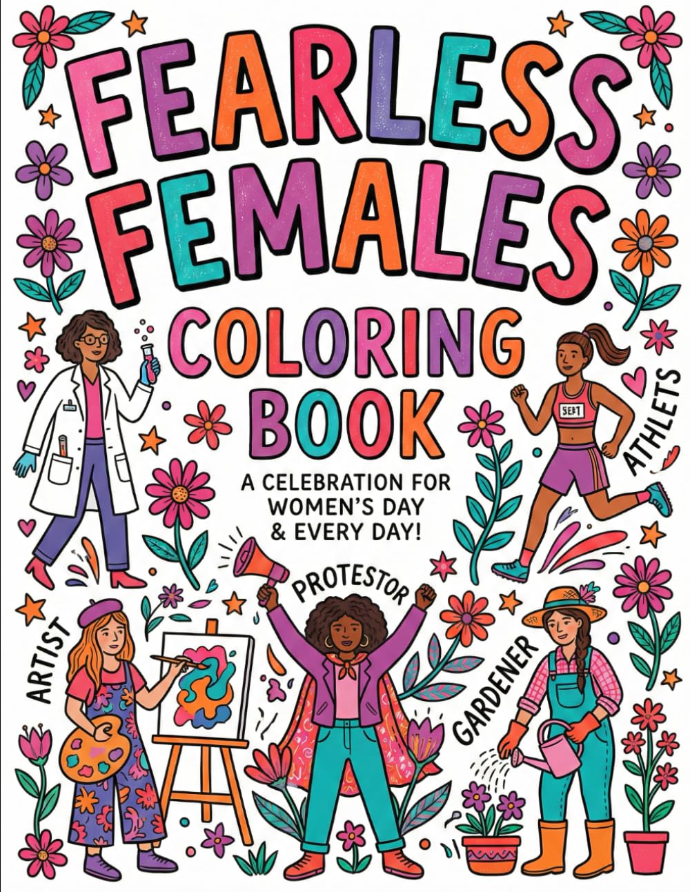 Fearless Females Coloring Book: Celebrate Women's Day with 50+ Empowering Coloring pages For Womens (Women’s Day Coloring Book Series)
