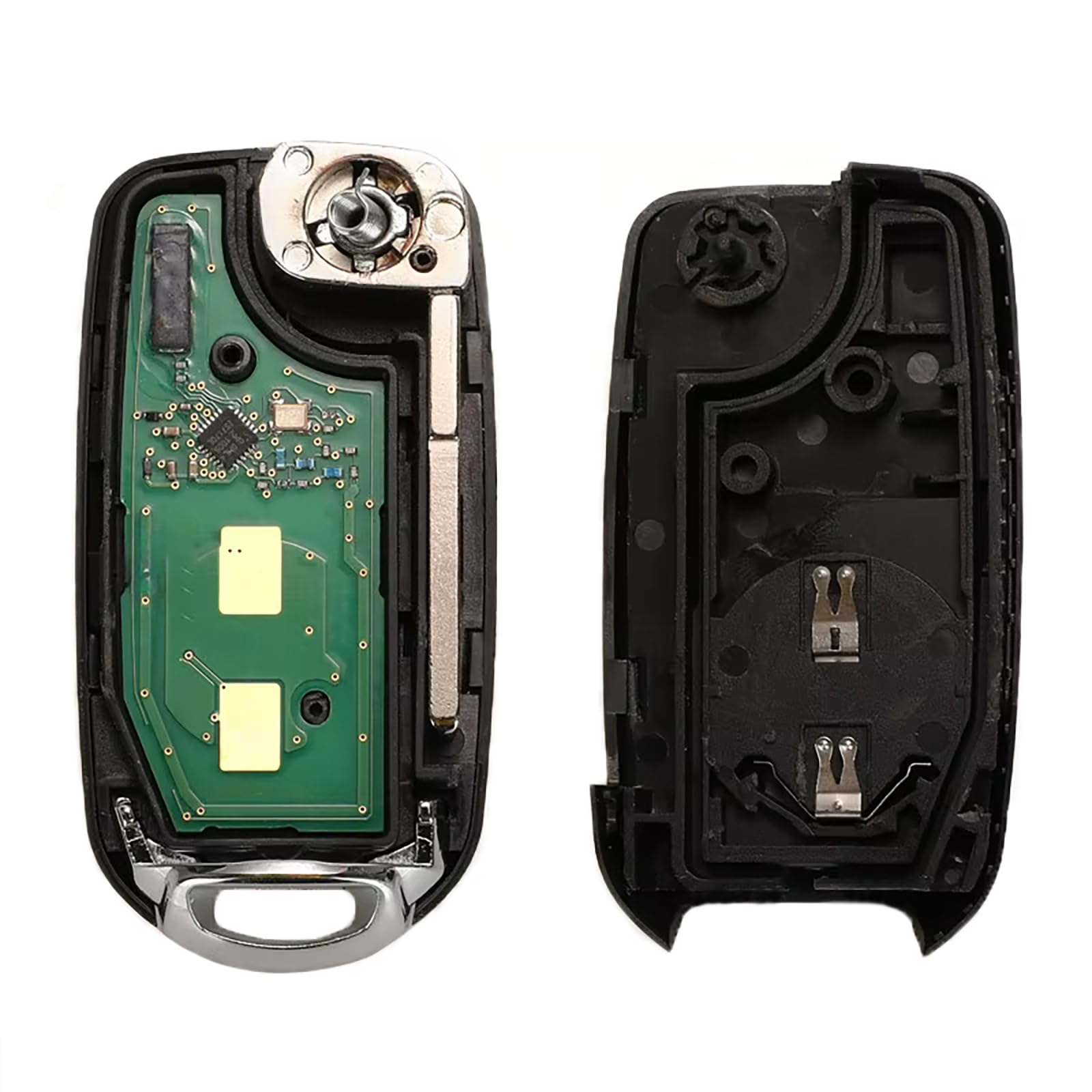 Heart Horse 433Mhz 4 Tasti Fiat 500X Ricambio Chiave per Telecomando Auto | Compatibile con Fiat 500X Tiro Egea 2016-2018 Chiave Cover Guscio con Hitag AES / 4A Chip e SIP22 Lama & Batteria