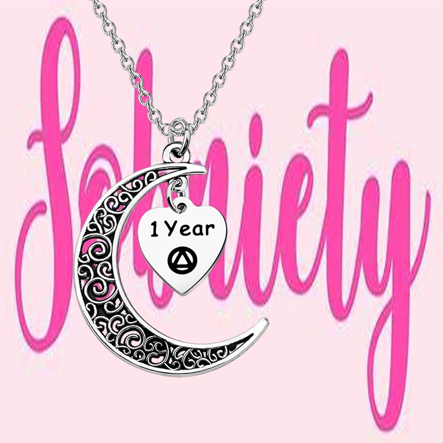 BEKECH AA Sobriety Anniversary Necklace 6 Month 1 Year 2 Year 3 Year Alcohol Addiction Recovery Gift for Stay Sober Warrior - Image 6