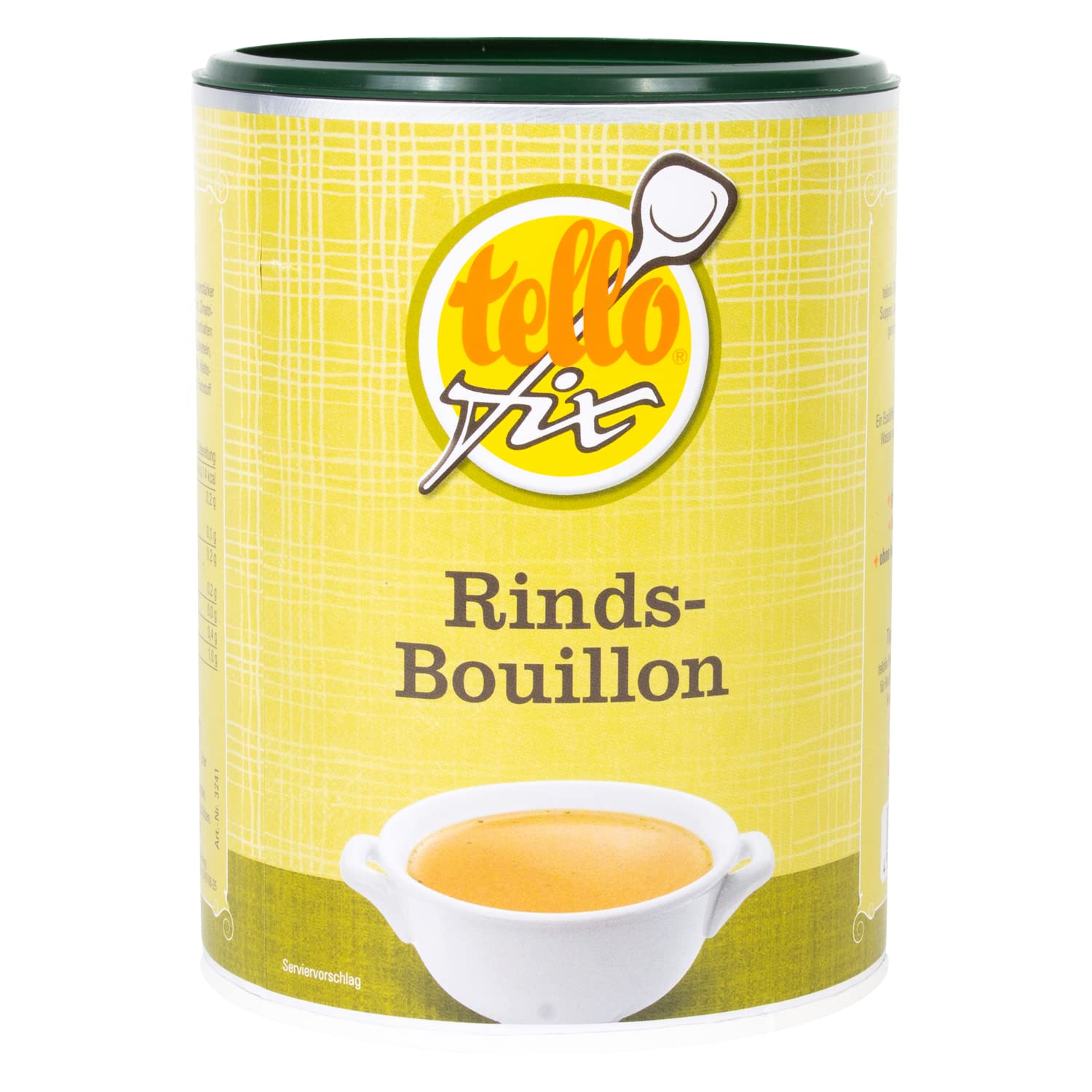 tellofix Rinds-Bouillon - Vielseitige Fleisch-Brühe, als Universal-Würzmittel zum Verfeinern einsetzbar - kalorienarm - 1 x 540 g