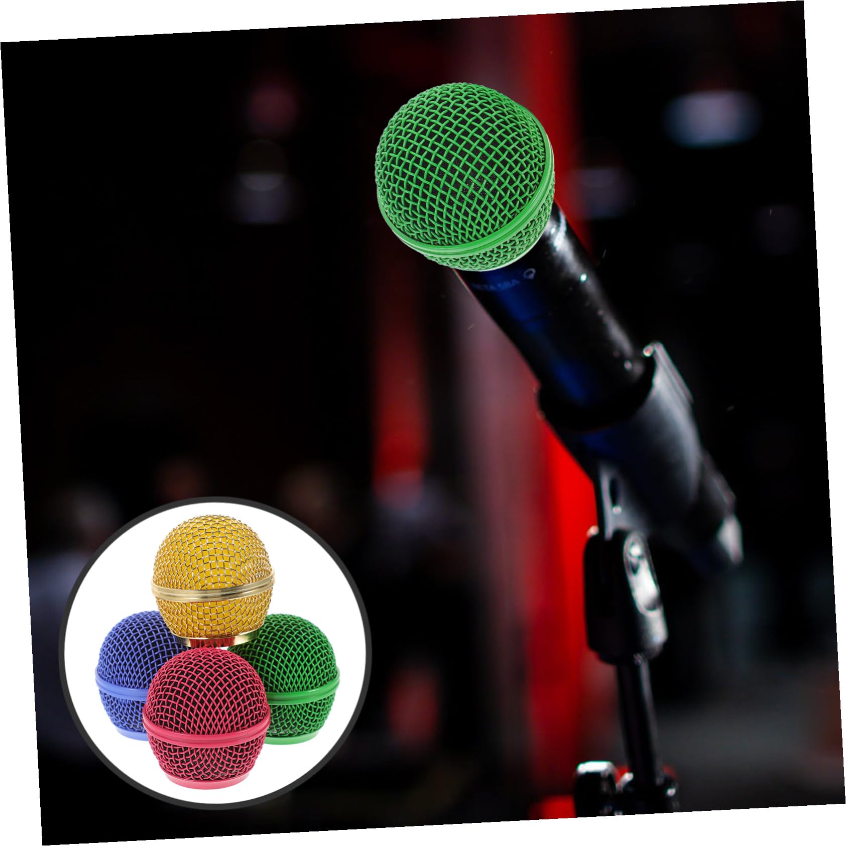 4 piezas Rejilla Metálica para Micrófono Cubierta Mesh Resistente y Segura Accesorio Reemplazo para Micrófonos Fácil Instalación para Músicos y Cantantes