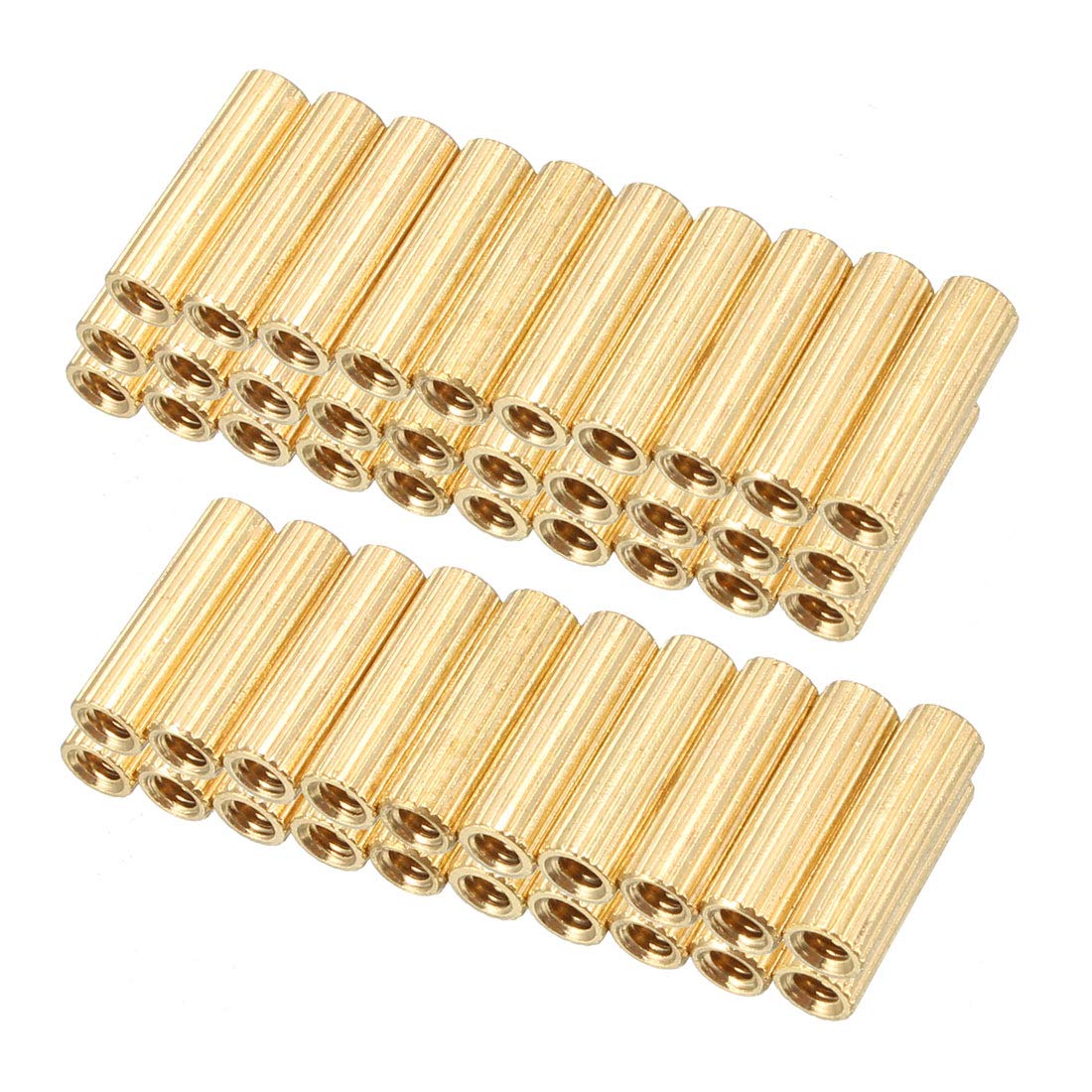 uxcell 50pcs Brass Round Straight PCB Pillar Female Thread Standoff Spacer M2x3x12mm-image-42