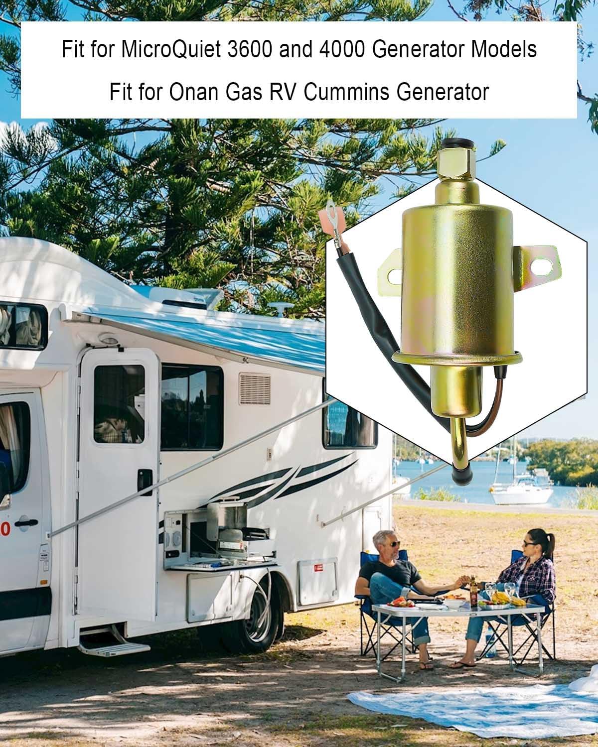 149-2311 Fuel Pump and 149-2457 Fuel Filter Fit for Onan Cummins Generator 4000 4KW Microlite MicroQuiet Generators with 1403280 Air Filter and Fuel Line
