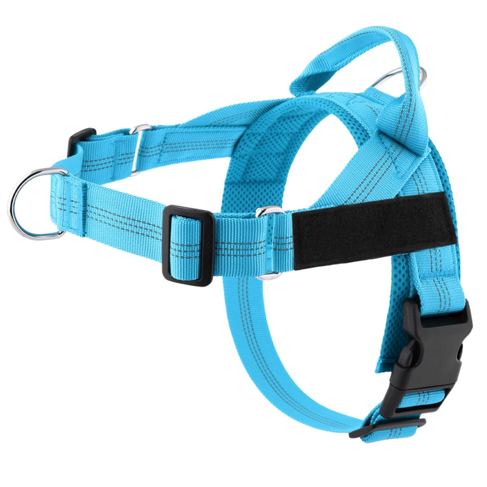 ParoPet No Pull Dog Harness, Breathable Mesh Escape Proof, Adjustable Anti-Choke Vest (Blue,S)