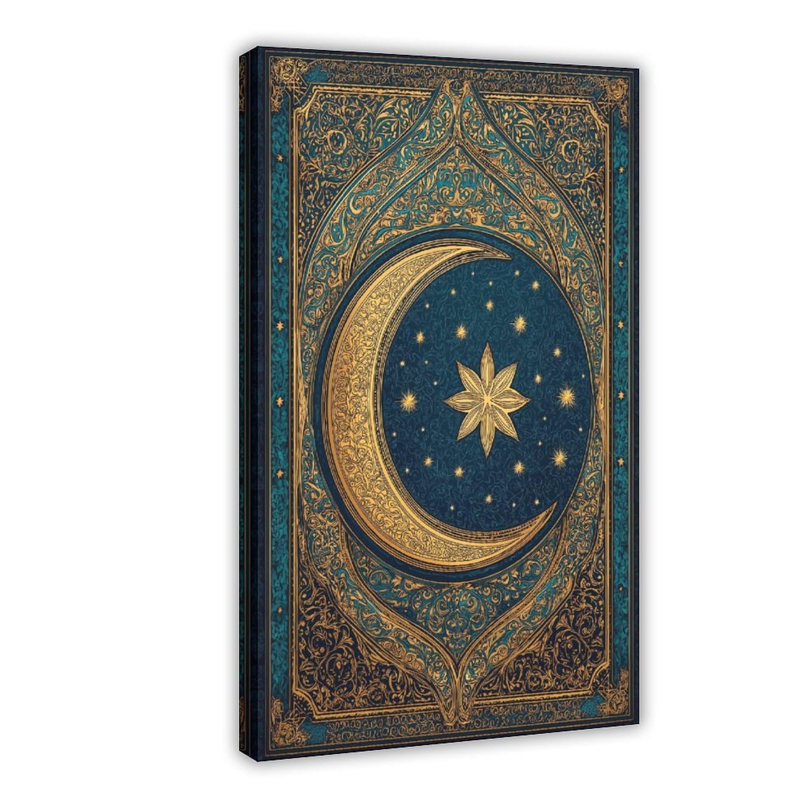 Islamic Crescent Moon Poster Canvas Poster for Living Room Decor Gift