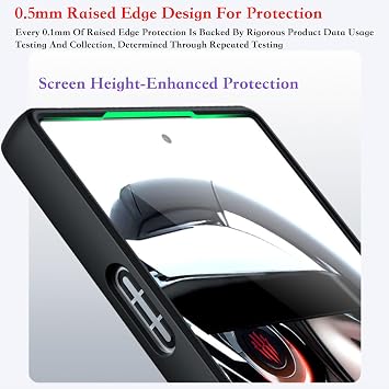 2 Pack Phone Case for Red Magic 11S Pro, Full-Body Scratch-Resistant Shockproof Cover, Soft TPU Bumper with Translucent Matte Hard PC Back Case