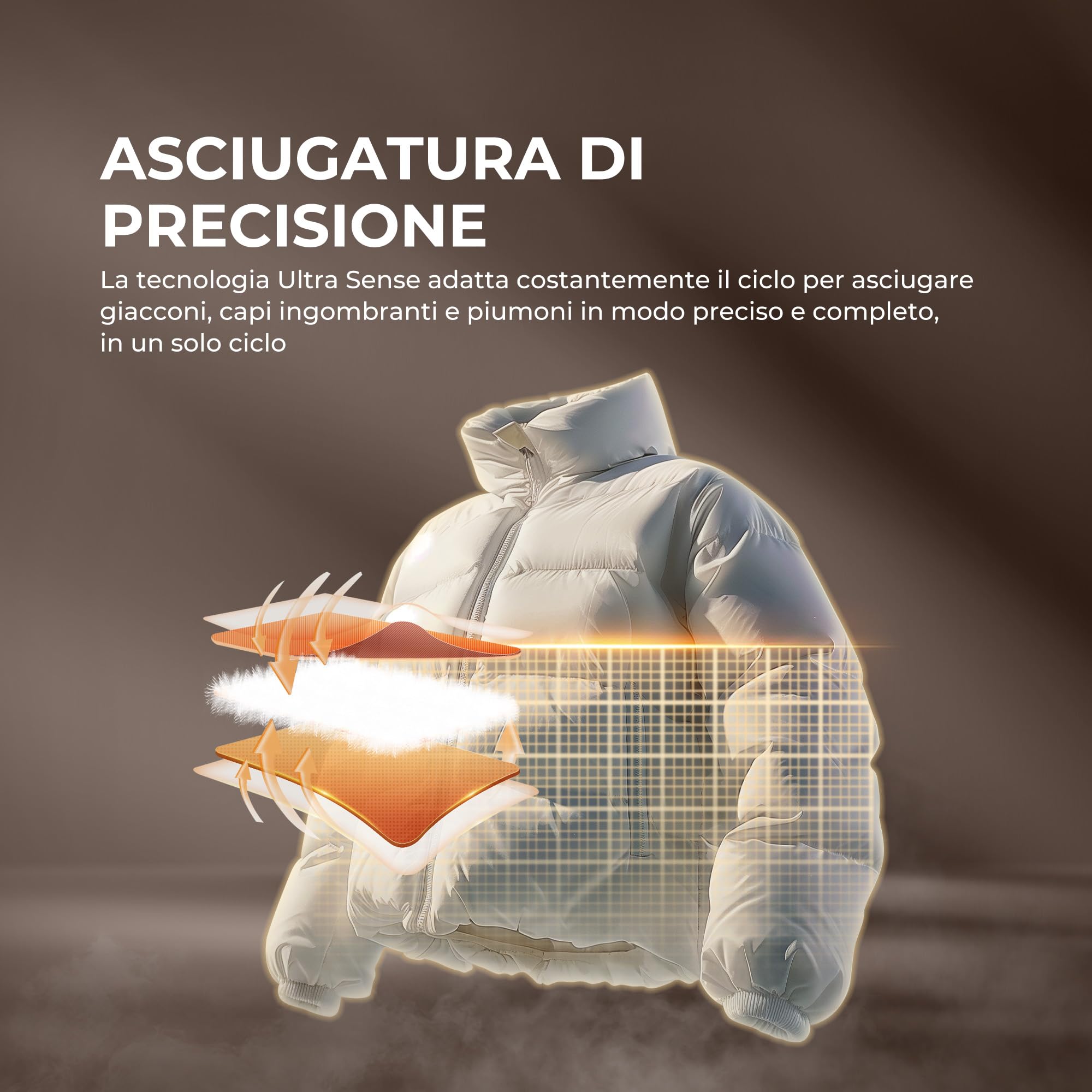 Haier X Serie 9 Asciugatrice 9 Kg a Pompa di Calore, Libera Installazione, Classe C, Ultra Sense 3D Tech, Ultra Reverse Drum, Wi-Fi e App hOn, Filtro 3in1, 84.5x59.5x68.4 cm, Bianca – HD90-CQ387U1-IT