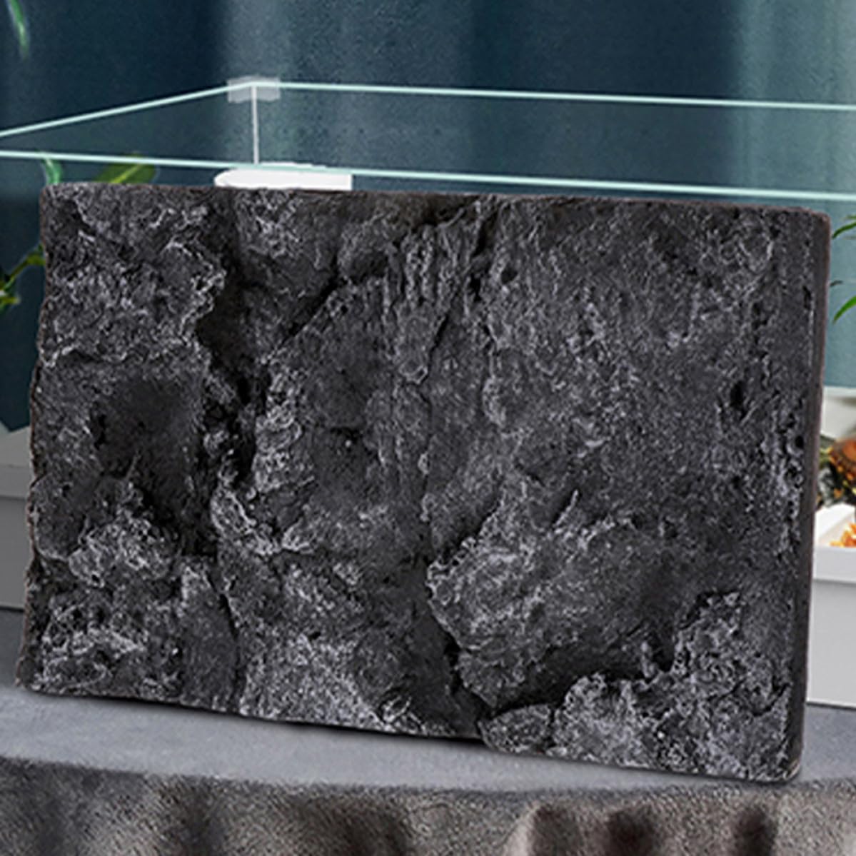 2 Piezas Tablero de Fondo 3D para Acuario, Roca Simulada Ligera