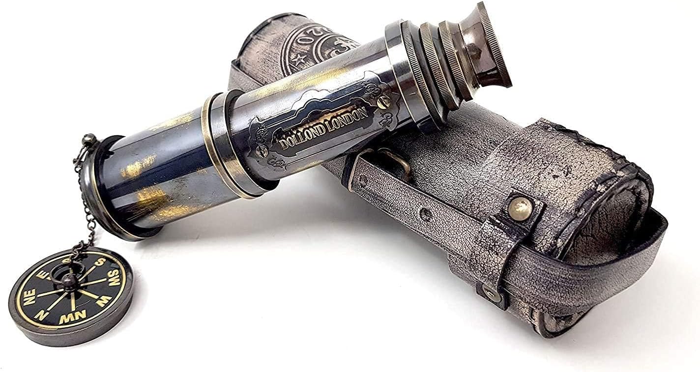 Aron Enterprises II Brass Maritime Vintage Telescope with Pure Leather Case (Model-8).