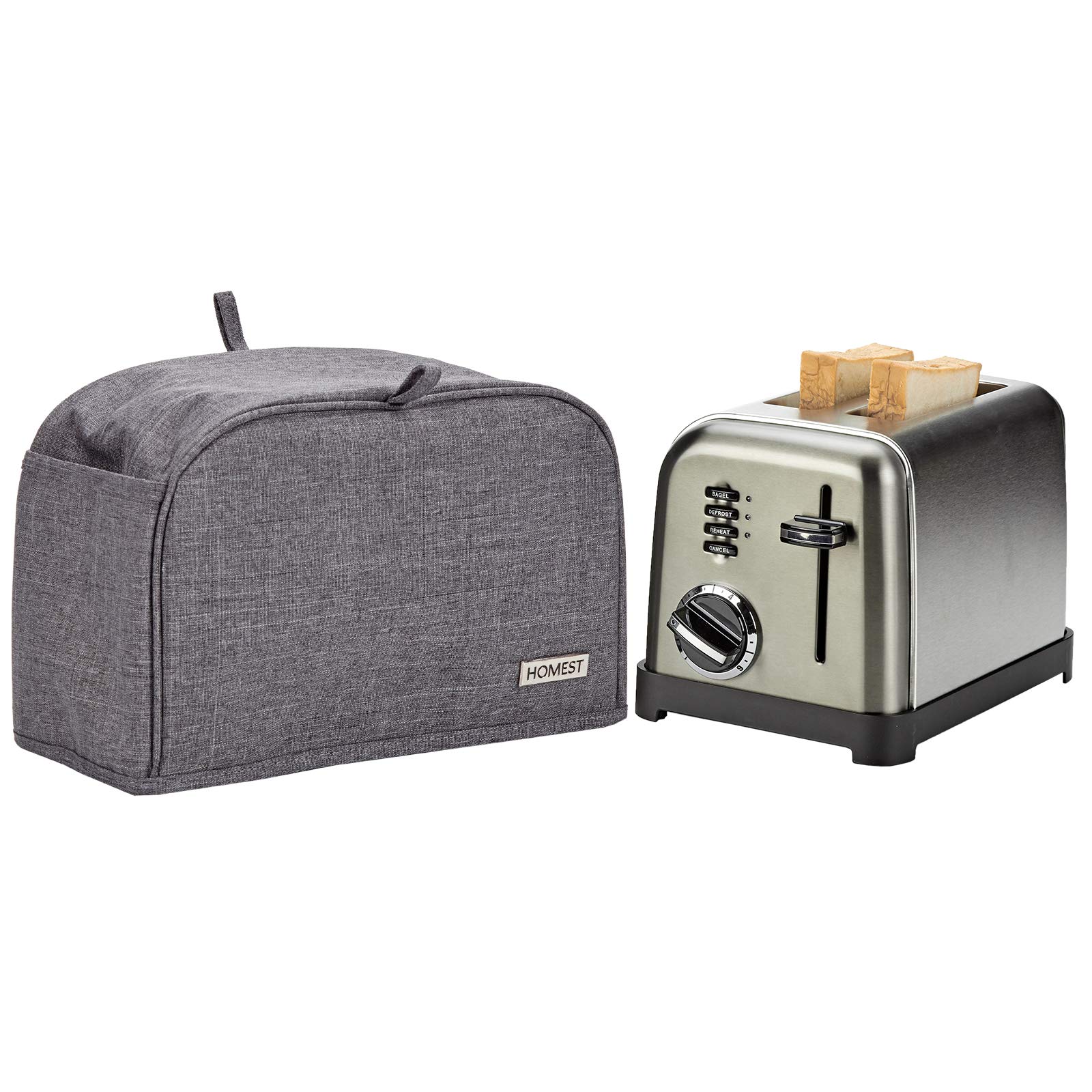 Buy HOMEST 2 Slice Toaster Cover with Pockets, Can Hold Jam Spreader