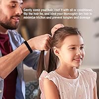 Vista 6 de Coleteros sin costuras para cabello grueso, elásticos, para niña o mujer, que no causan daños, 100 piezas, color negro