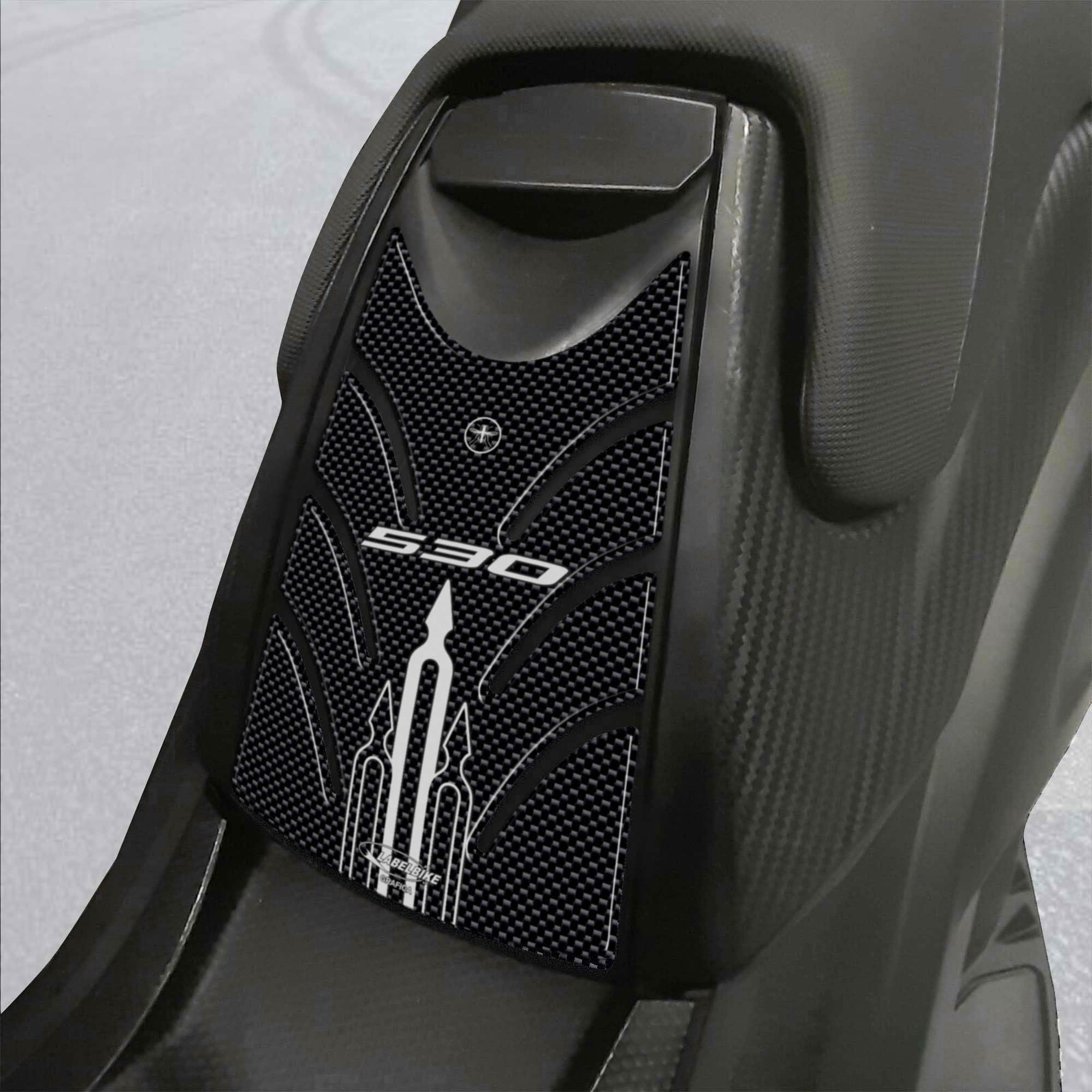 labelbike - TMAX 530 Sticker in 3D Resin Decoration and Protection of Motorcycle Scooter Tank Flap compatible with Yamaha T MAX 530 2012-2016