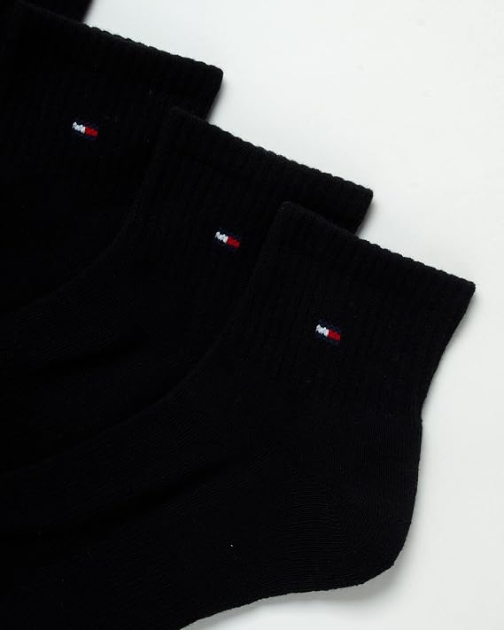 Tommy Hilfiger Mens Quarter Socks - 6 Pack Athletic Performance Stretch Moisture Wicking Cushioned Ankle Socks for Men