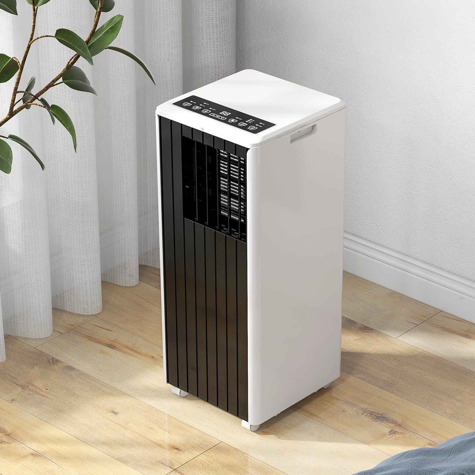 gaomon 8000 btu portable air conditioner, 3-in-1 ac unit for 350 sq.ft, cooling, dehumidifier & fan, 50db sleep mode, 24h timer, remote, energy saving & easy install window kit, for bedroom office