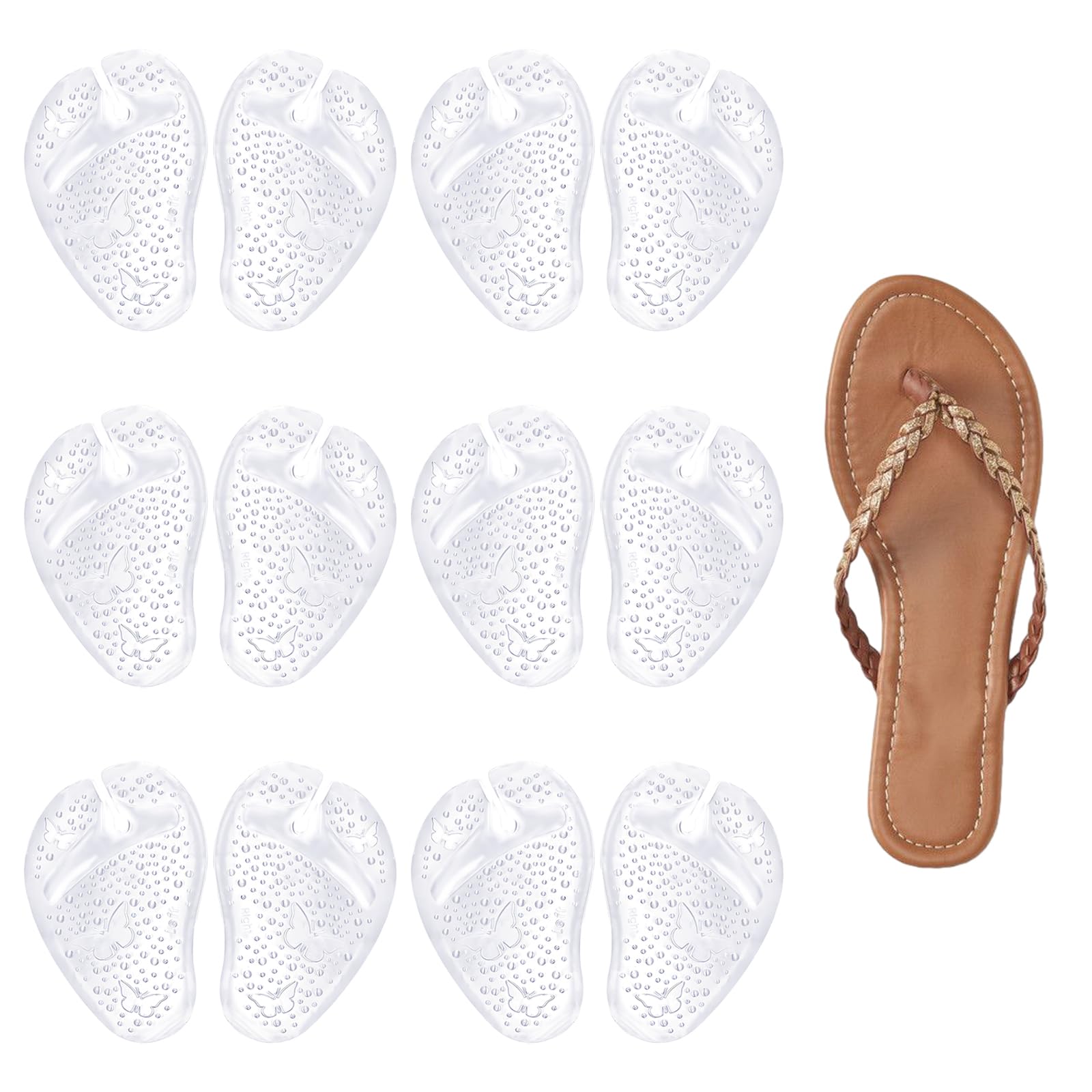 6 Pares Flip Flop Protector De Dedos Silicona Protectores De Sandalias Almohadillas Antideslizantes Para Dedos Aplicable A Flip Flop Protector De Dedos Protecteur D'Orteils Pour Femmes Hommes