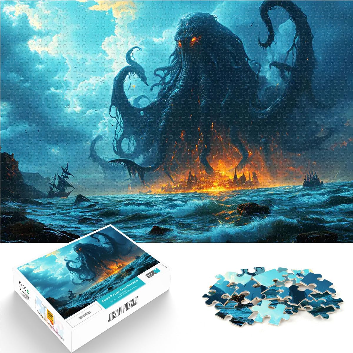2000 Piece Jigsaws for teenagers cthulhu monster Stressabbau Staycation Zeit totschlagen Perfekte Dekoration70x100cm — image 1