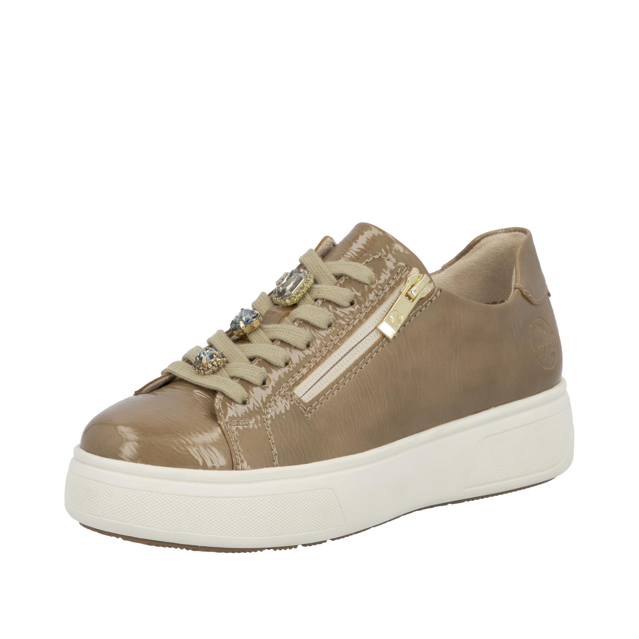 Rieker M7702 lage sneakers voor dames, beige, 37 EU