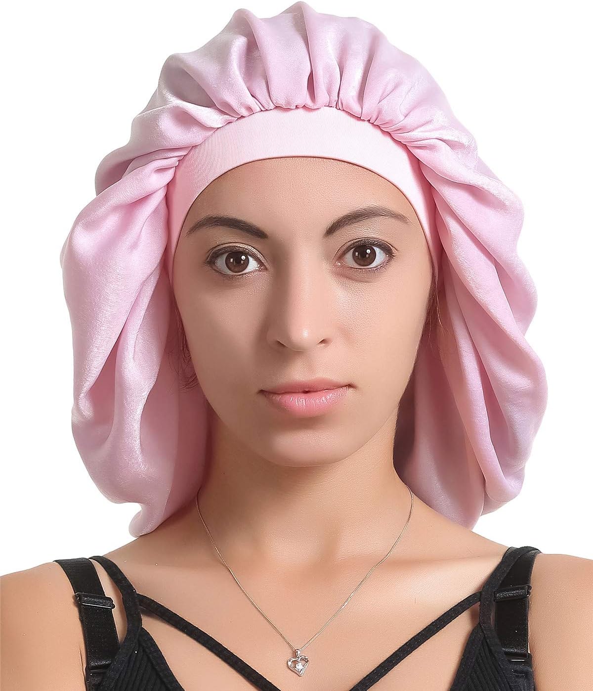 Large Satin Silk Bonnet Sleep Cap – Luxurious Fabric,Premium Elastic Band