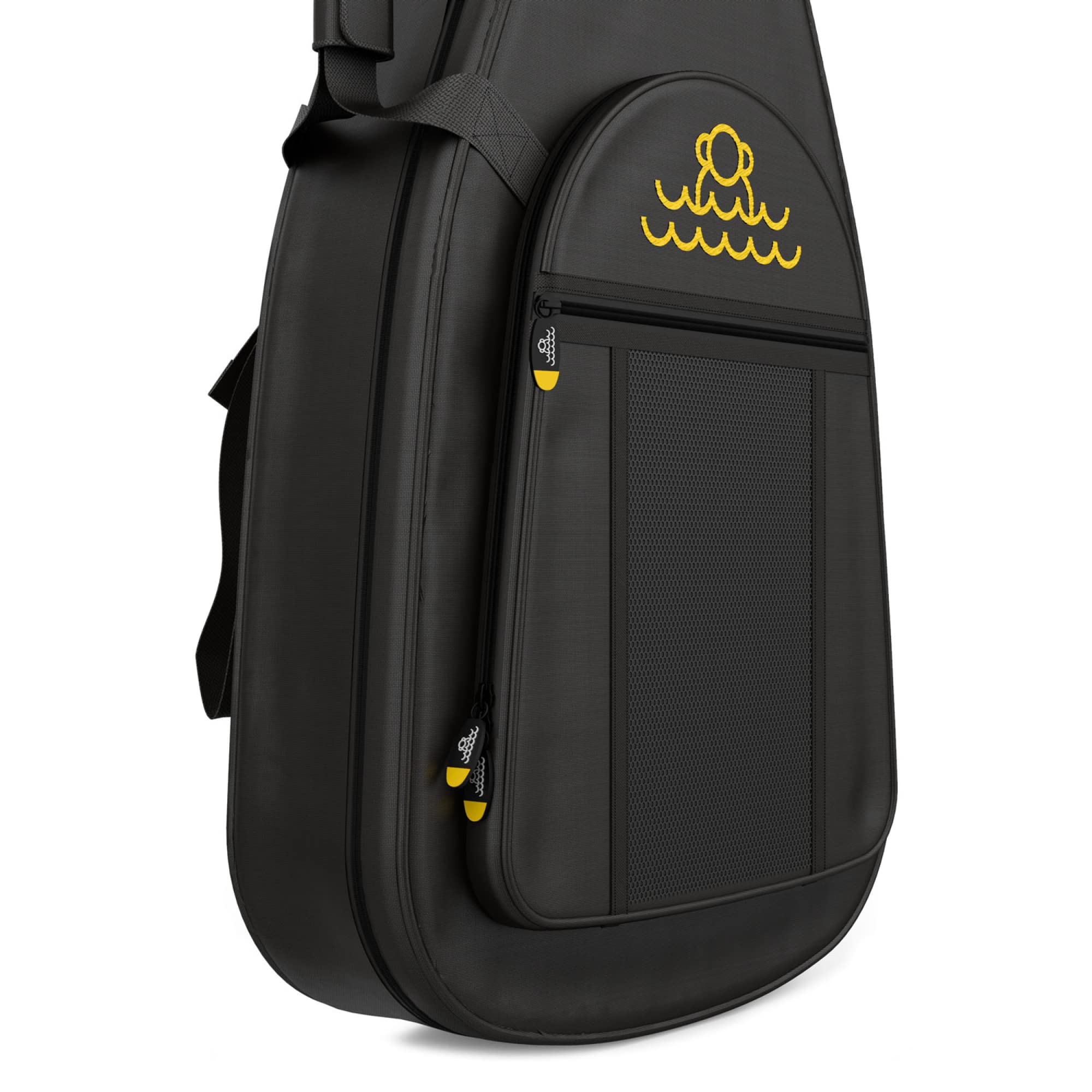 Monkey Loop Jumping Electric 335 - Borsa per Chitarra con Imbottitura da 18 mm - Borsa per Chitarra Elettrica tipo 335 - Tre Tasche Esterne - Cinghie Regolabili - Materiale Resistente all´Acqua