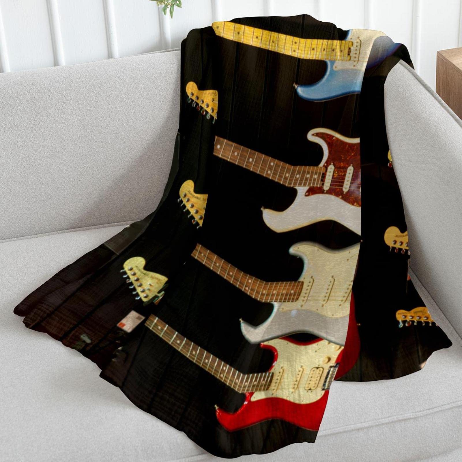 Coperta in pile per strumenti musicali per divano, divano o letto