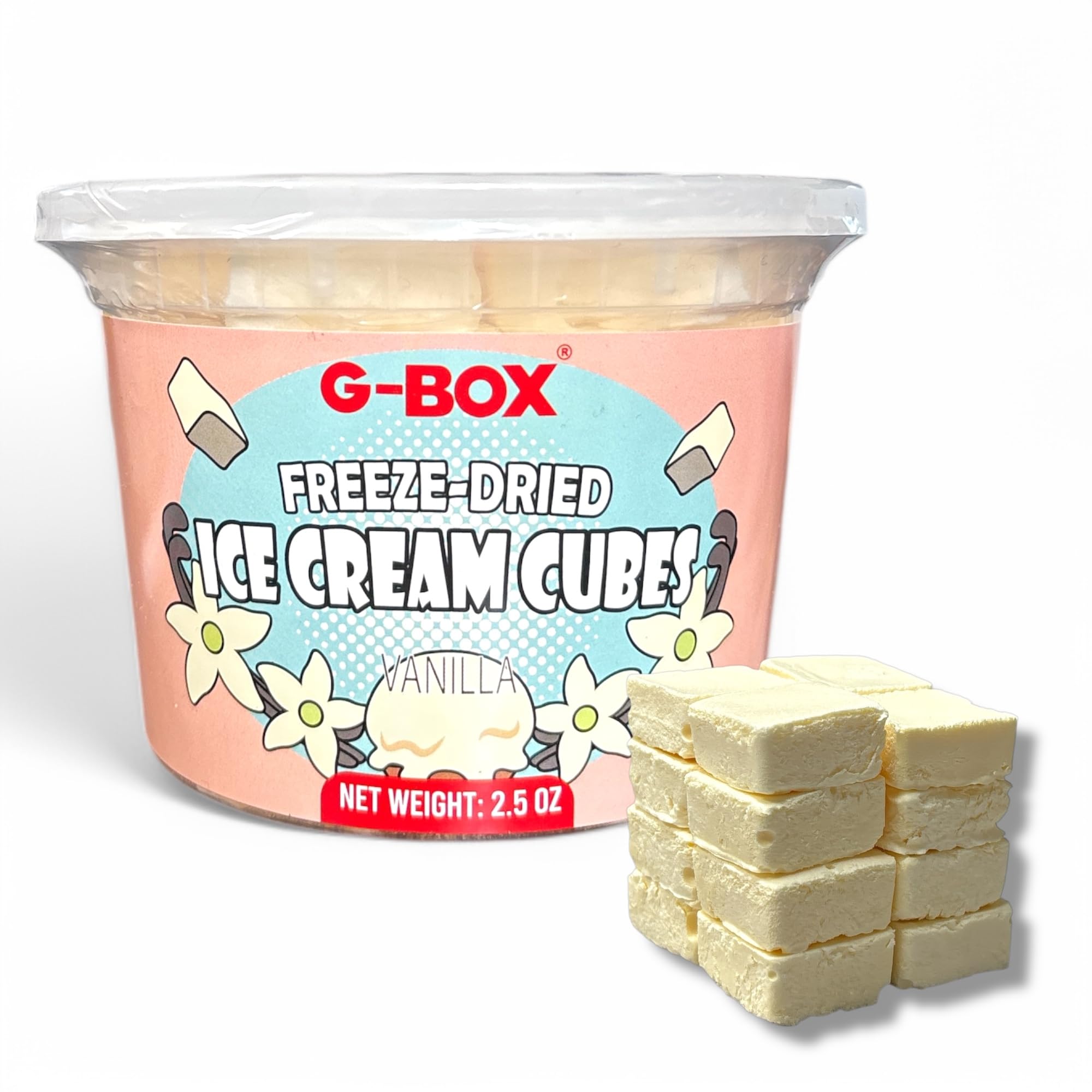Amazon.com: G-BOX Freeze Dried Ice Cream Cubes, Vanilla Flavor