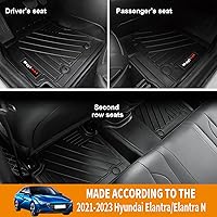 Vista 2 de Alfombrillas de Piso a Medida y Forro de Carga Juego Completo para Hyundai Elantra y Elantra N 2021 2022 2023 2024 2025 2026 Accesorios Protección