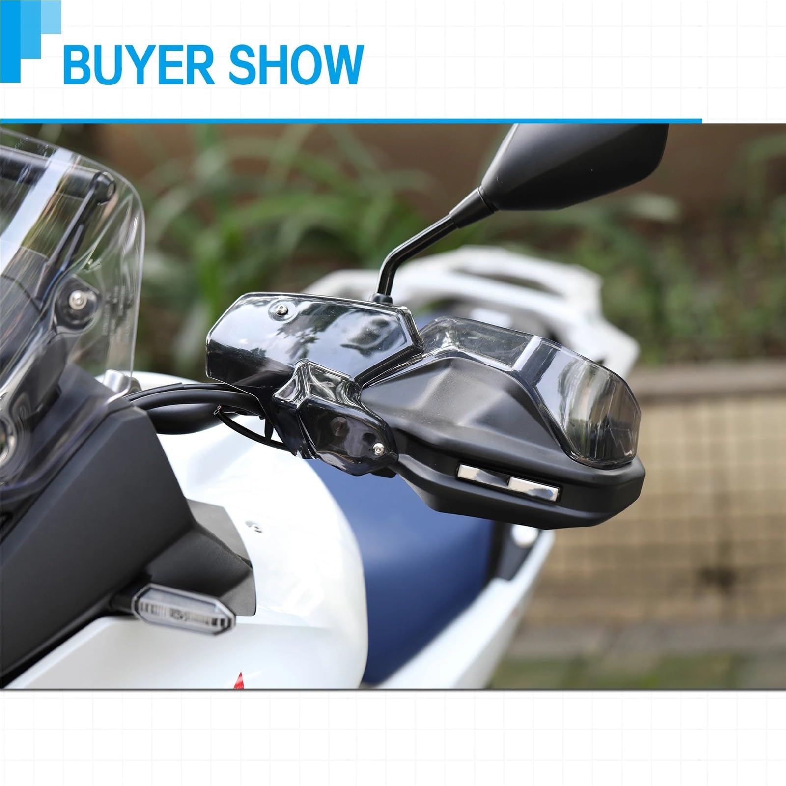 Motocyklowe ochraniacze na dłonie Pasuje do Honda XL750 Transalp750 osłona dłoni dźwignia przedniej szyby ekranu powiększ przednią szybę(Black transparent)