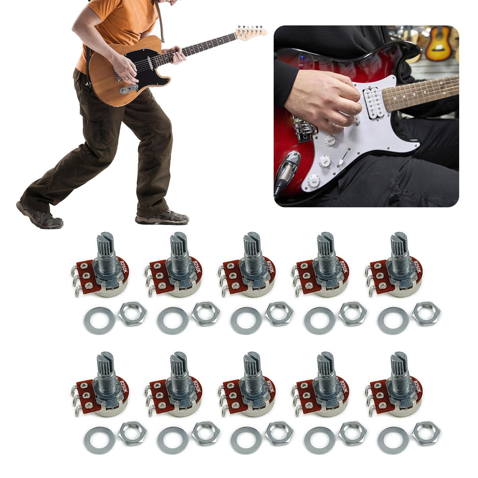 Amazon | ギザギザのスプリットシャフト付きギターテーパー