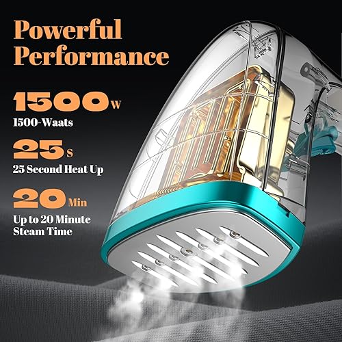 Miniatura 2 de 1500W Handheld Clothes Steamer with 3 Modes,15s Fast Heat Up Travel Steamer Iron for Clothes with 300ml Tank,Portable Home Gadgets Garment Steamer