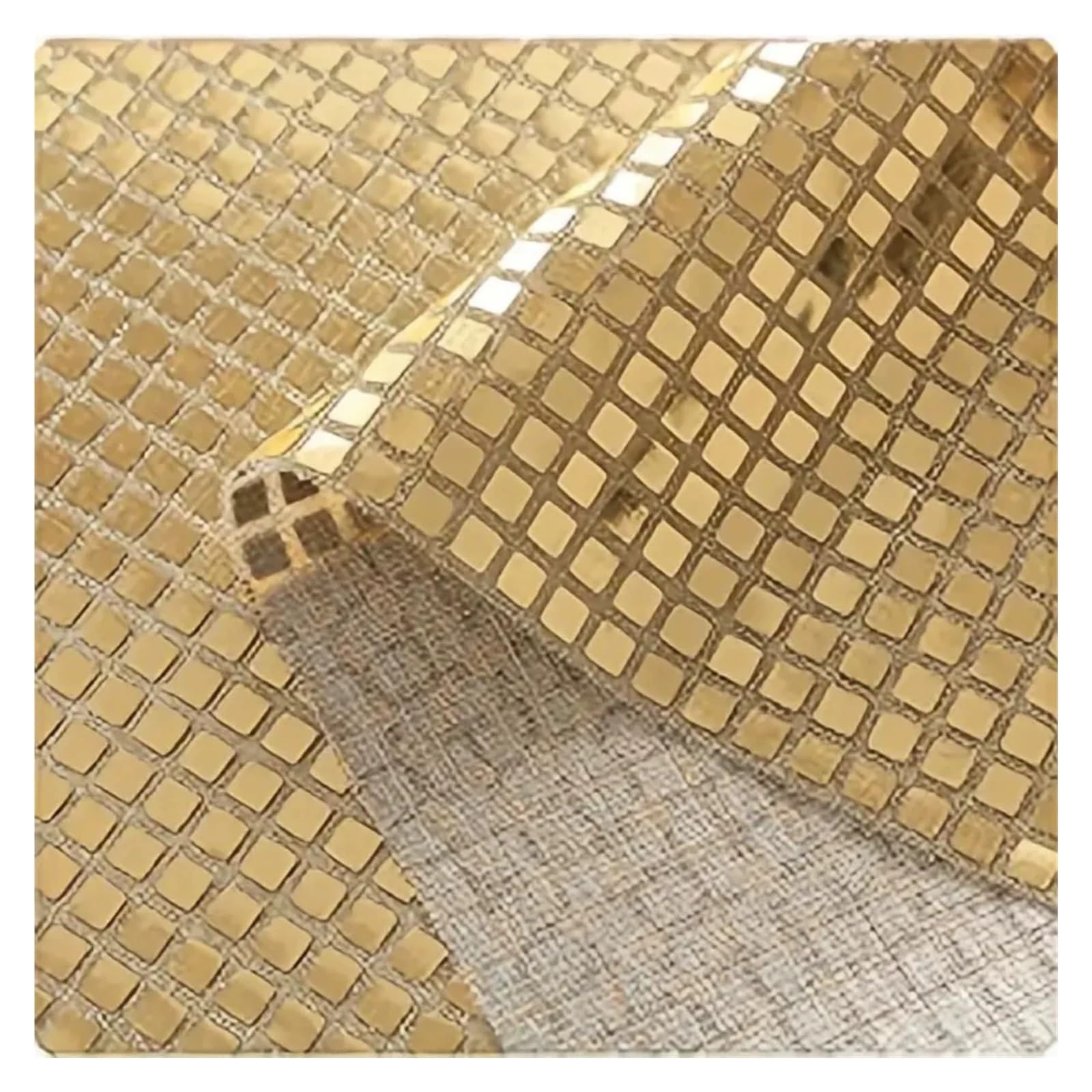 Disco Table Runner Glitter Disco Party Table Runner Mirror Retro Theme Ball Decor Birthday Bachelorette Dance Supplies(Champagne,30x120cm)