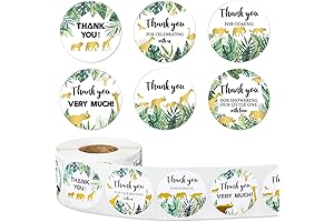 Whaline Jungle Thank You Stickers