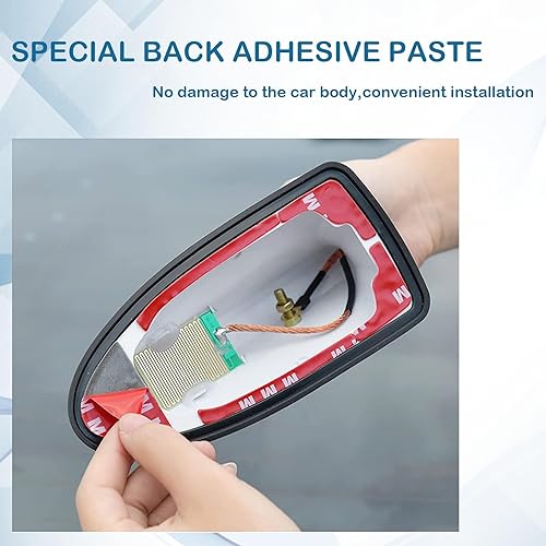 Miniatura 7 de Slykew 1 antena de repuesto de aleta de tiburón para automóvil, 6.2 pulgadas x 3.0 pulgadas x 2.7 pulgadas, receptor de señal de vehículo ABS