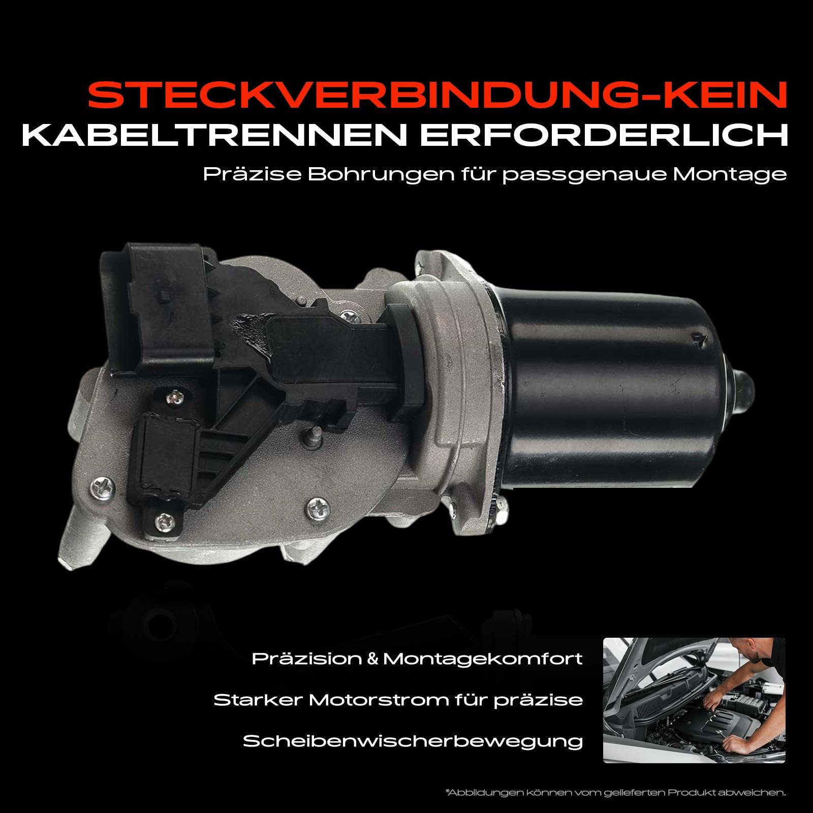 Frankberg 1x Wischermotor Scheibenwischermotor 4-Polig Vorne Links oder Rechts Kompatibel mit Grand Scénic II JM0/1 1.5L-2.0L 2004-2019 Scénic II JM0/1 1.4L-2.0L 2003-2015 Replace# 7701056003