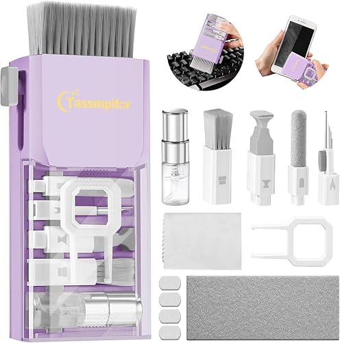 Miniatura 10 de Kit de limpieza electrónica para portátil, teclado de pantalla de teléfonos, herramienta de limpieza 10 en 1, cepillo de limpieza de polvo para