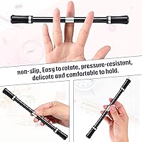 Vista 5 de Outus 2 piezas de bolígrafo giratorio con rodamiento, bolígrafo giratorio para dedos, bolígrafo de juego y trucos con tutorial, no necesita recarga