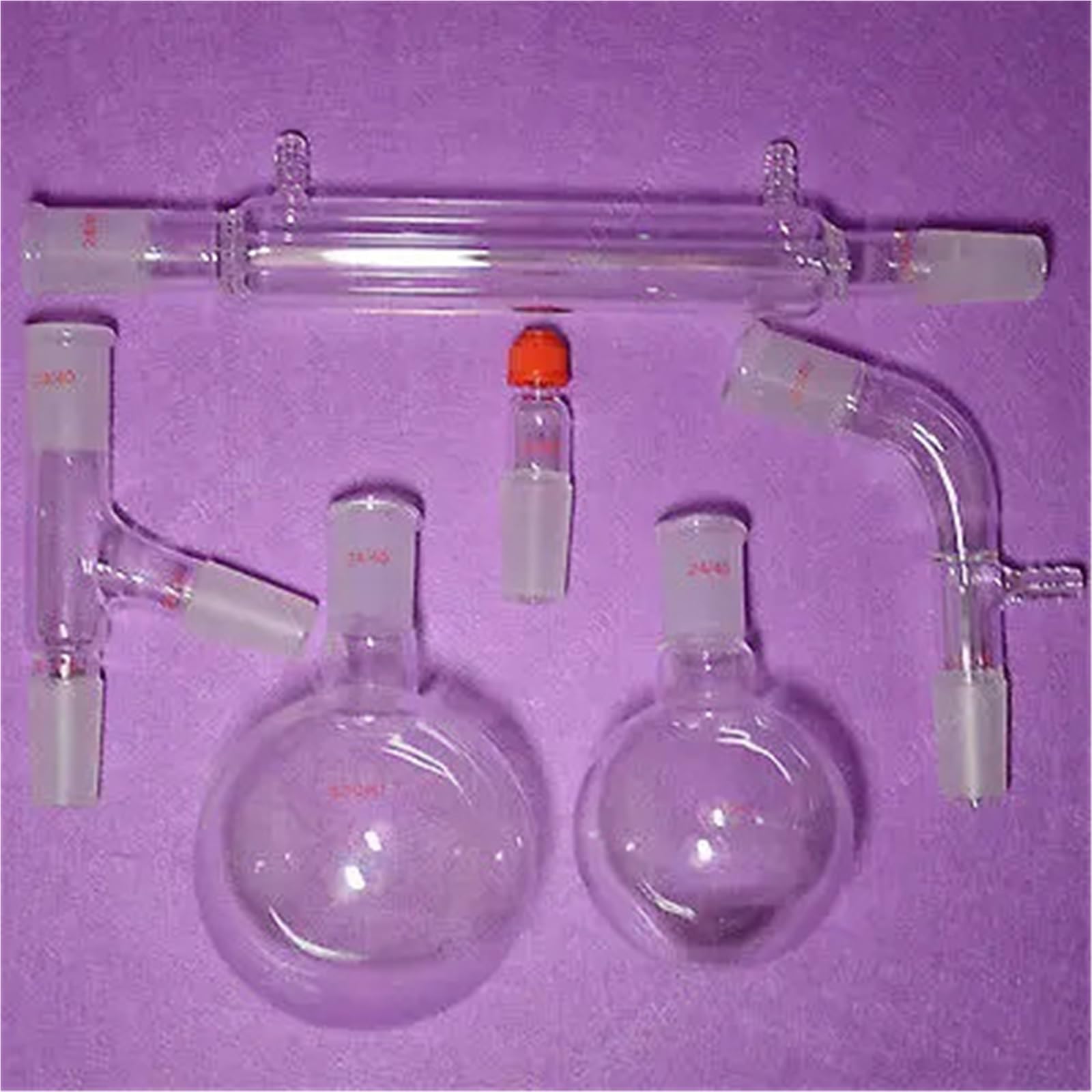24/40, 500 ml, aparat destylacyjny, zestaw do destylacji próżniowej, szkło laboratoryjne