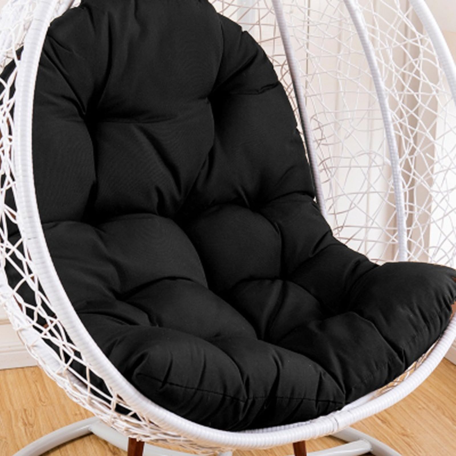 (120 x 80 cm)Cojín para silla con forma de huevo, cojín para sillón colgante, cojín para silla de ratán, cojín integrado,apto para jardines exteriores, columpios interiores, sofás，Uso doméstico