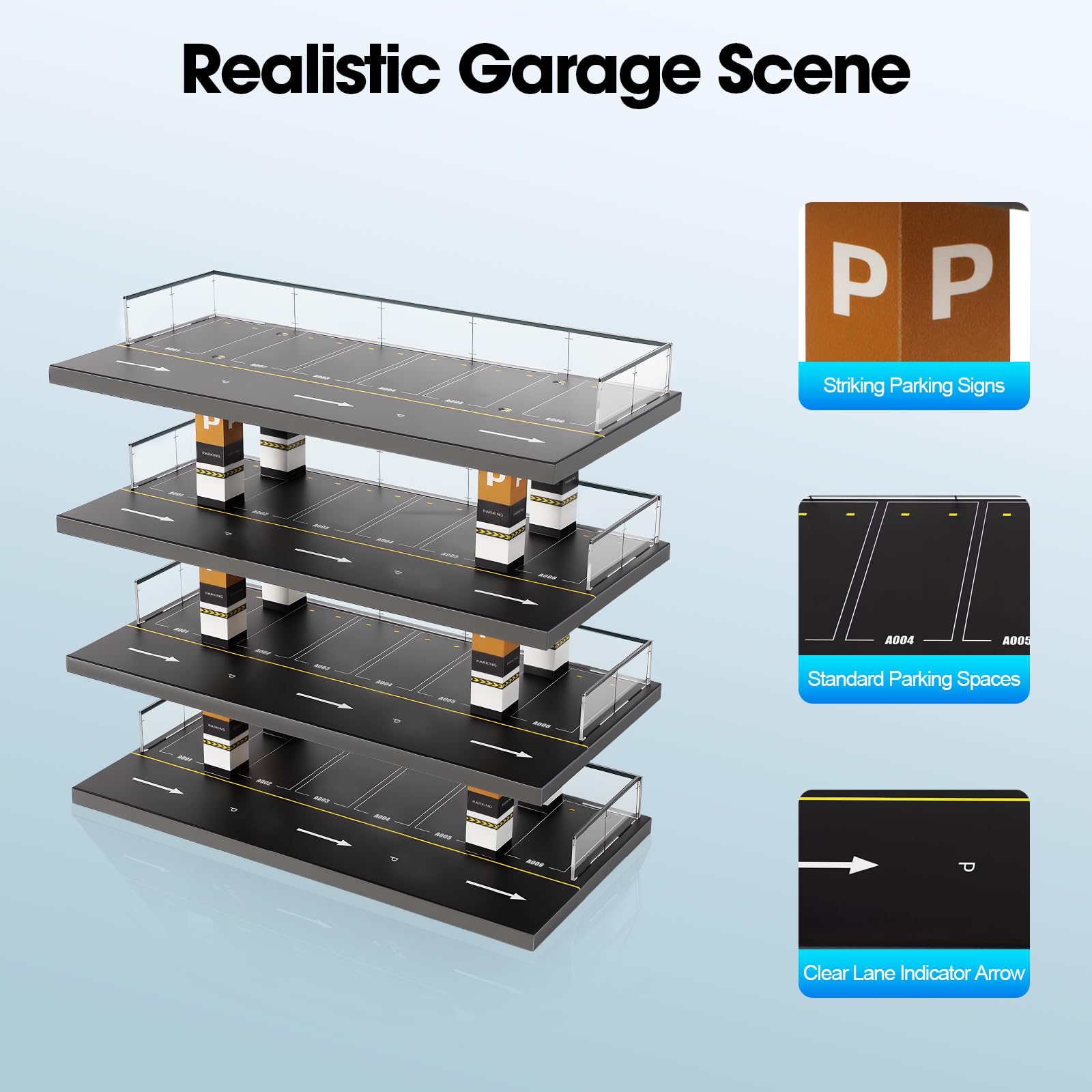 Amazon.com: PERFERATE 1:64 Scale 4-Tiers Model Car Display Case