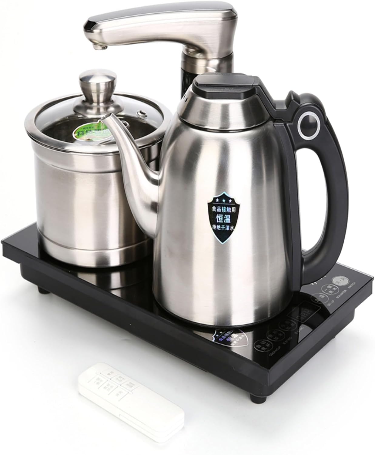 MOYEE Fully Automatic Tea Set,全自动上水茶具套装电磁炉茶盘 Chinese Gongfu Tea Tray 烧水壶底部上水一体泡茶台家用智能 A17