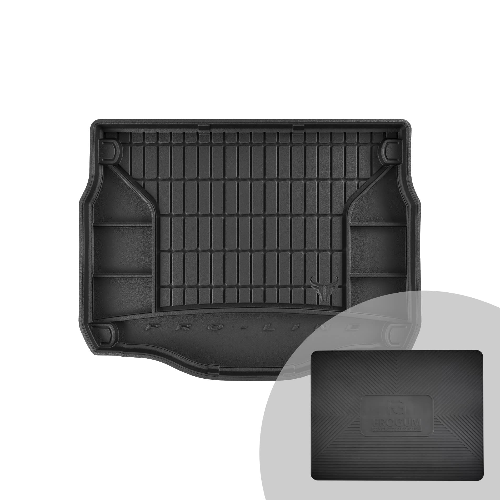 FROGUM ProLine 3D gumowa ekskluzywna mata do bagażnika dopasowana do Citroën C4 Cactus 2014-2020 | Wygodny organizer | Najwyższe ranty